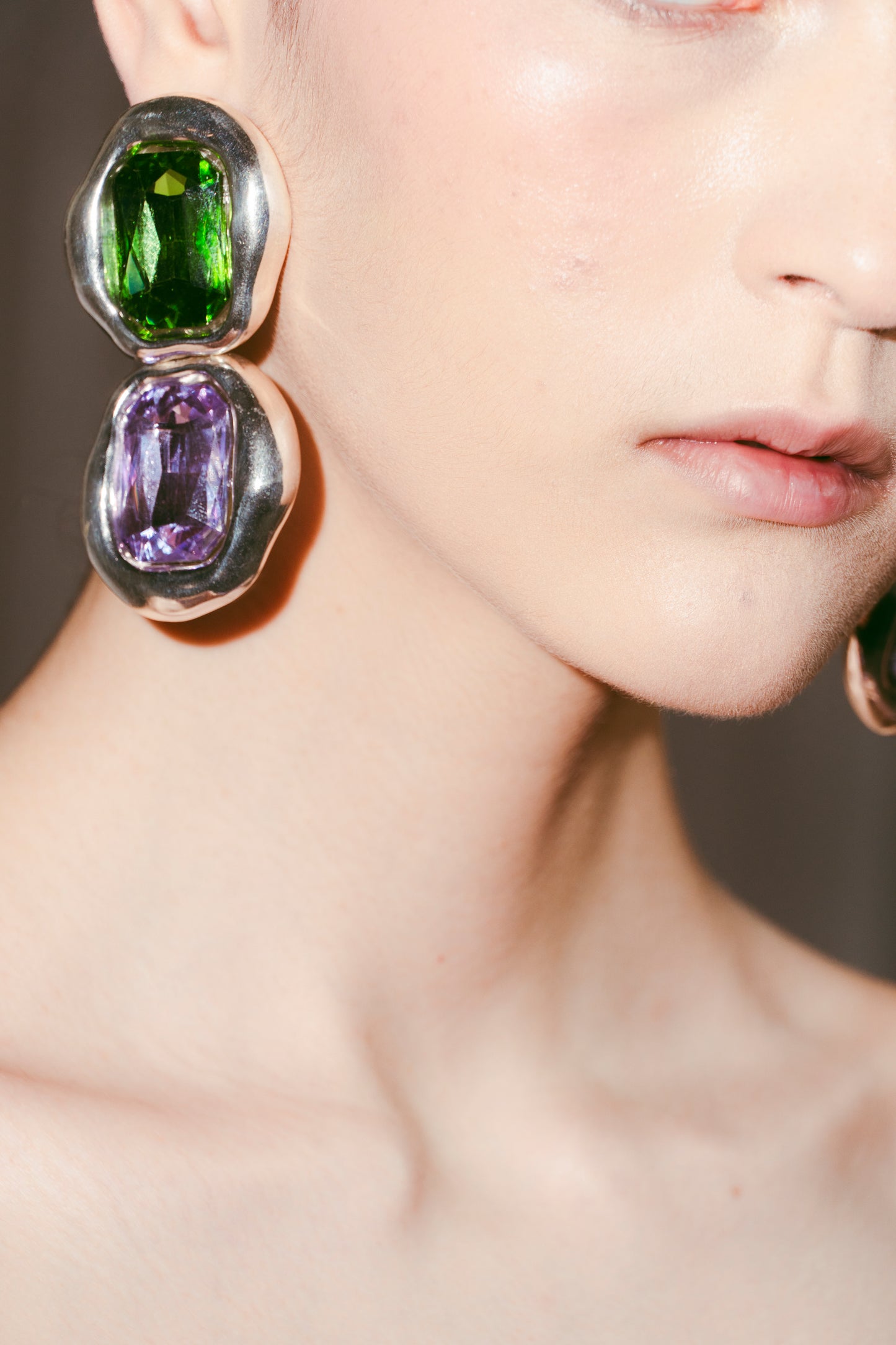 DOUBLE STONE ASTRA EARRING