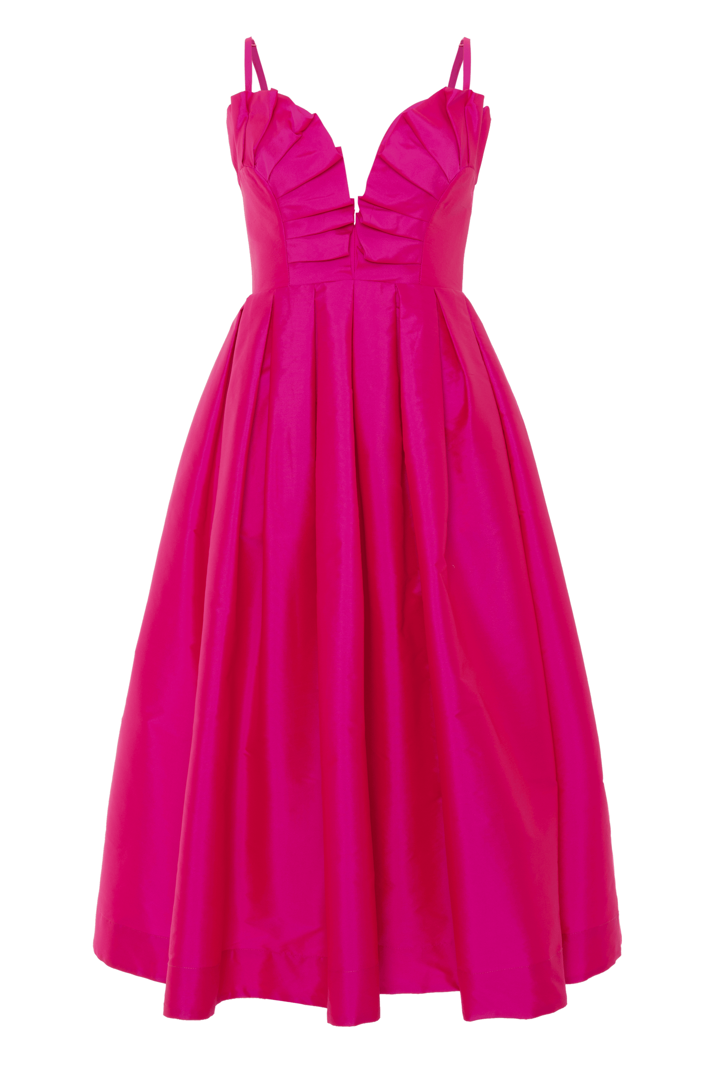 TAFFETA BLOOM MIDI DRESS