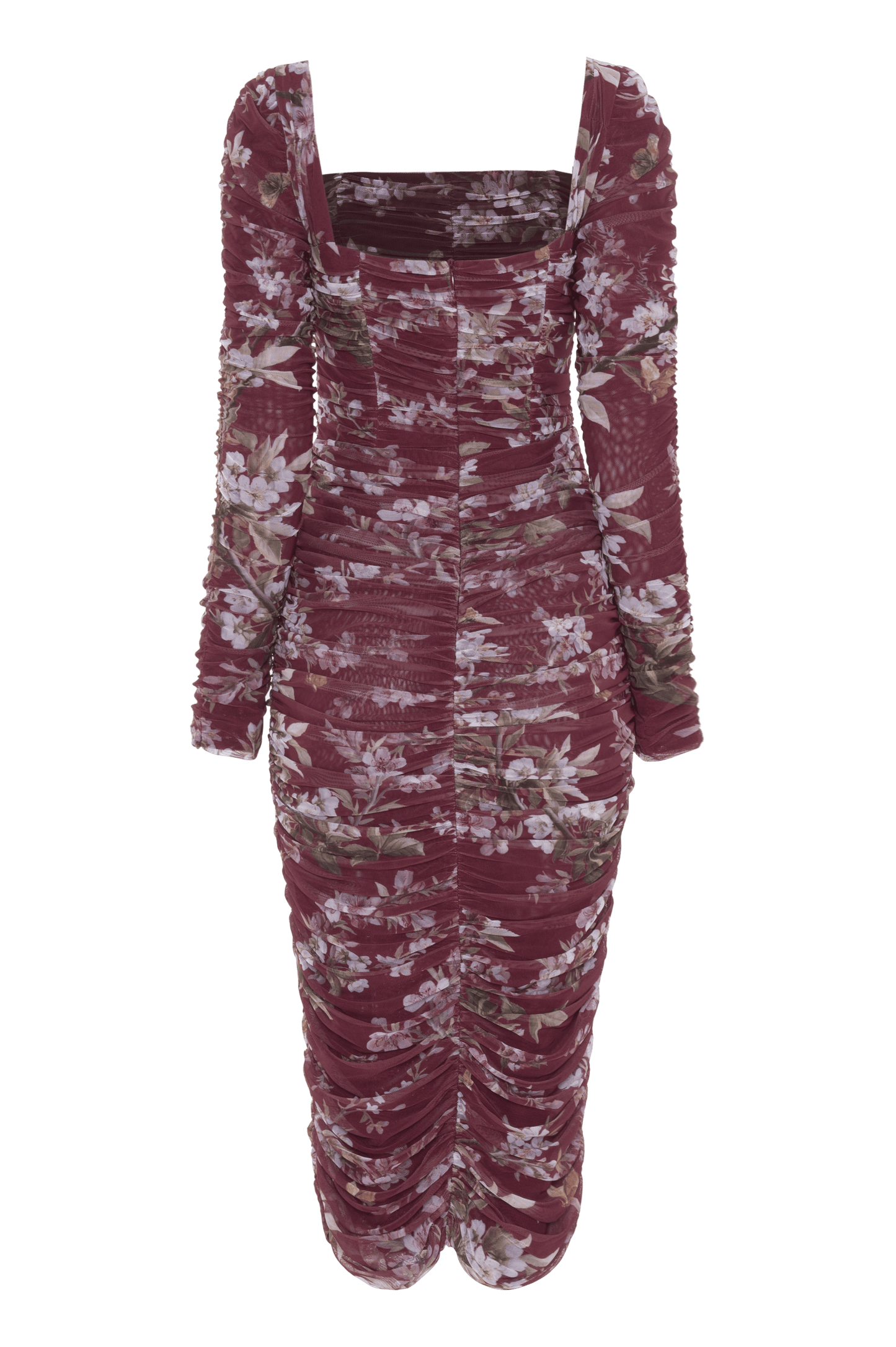 DELICATA STRETCH TULLE MIDI DRESS