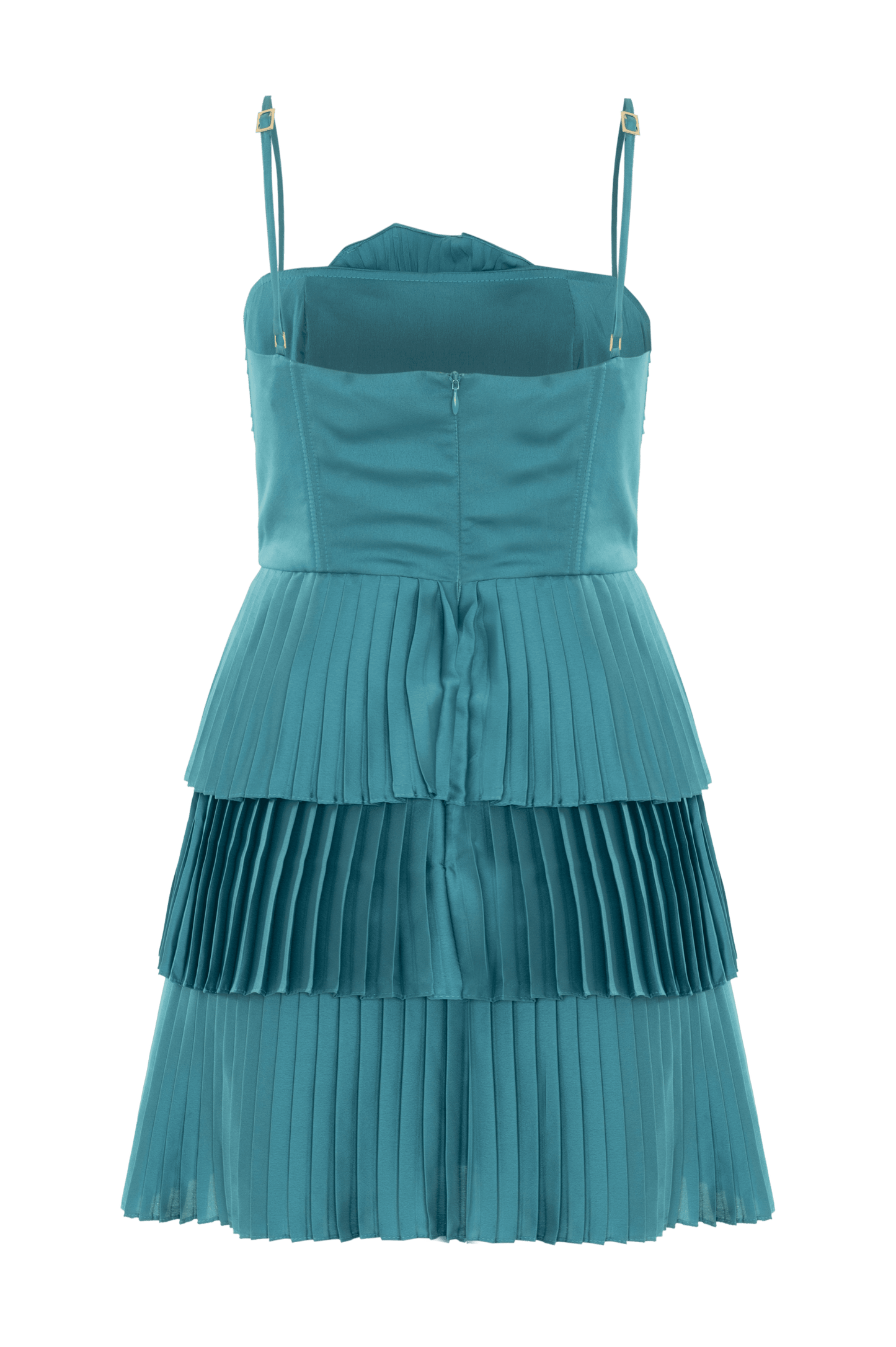 DREAM SATIN FLOWER MINI DRESS