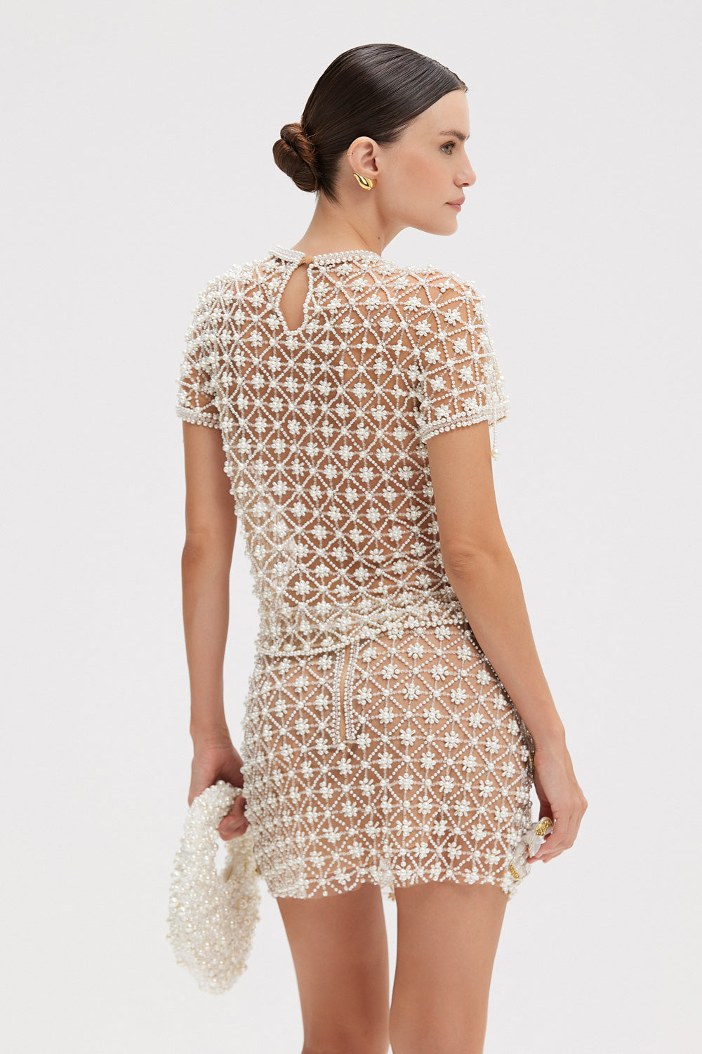 BUTTERFLY EMBROIDERY MINI SKIRT