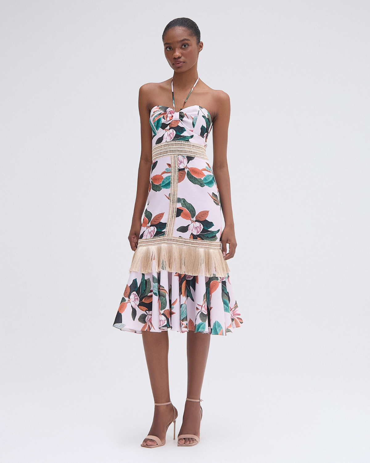 Fitted midi dress hot sale