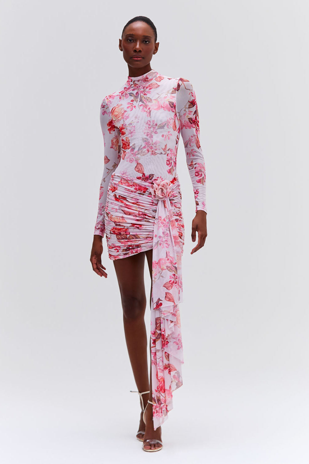 Floral Haze Stretch Tulle Mini Dress – PatBO Floral Haze Stretch Tulle Mini Dress – PatBO