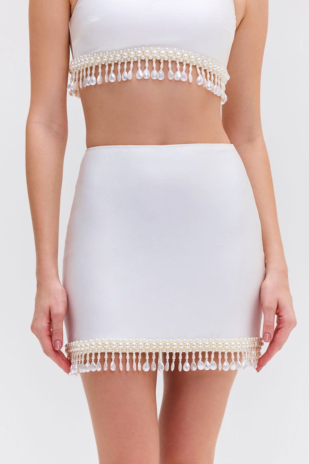 HAND-BEADED MINI SKIRT