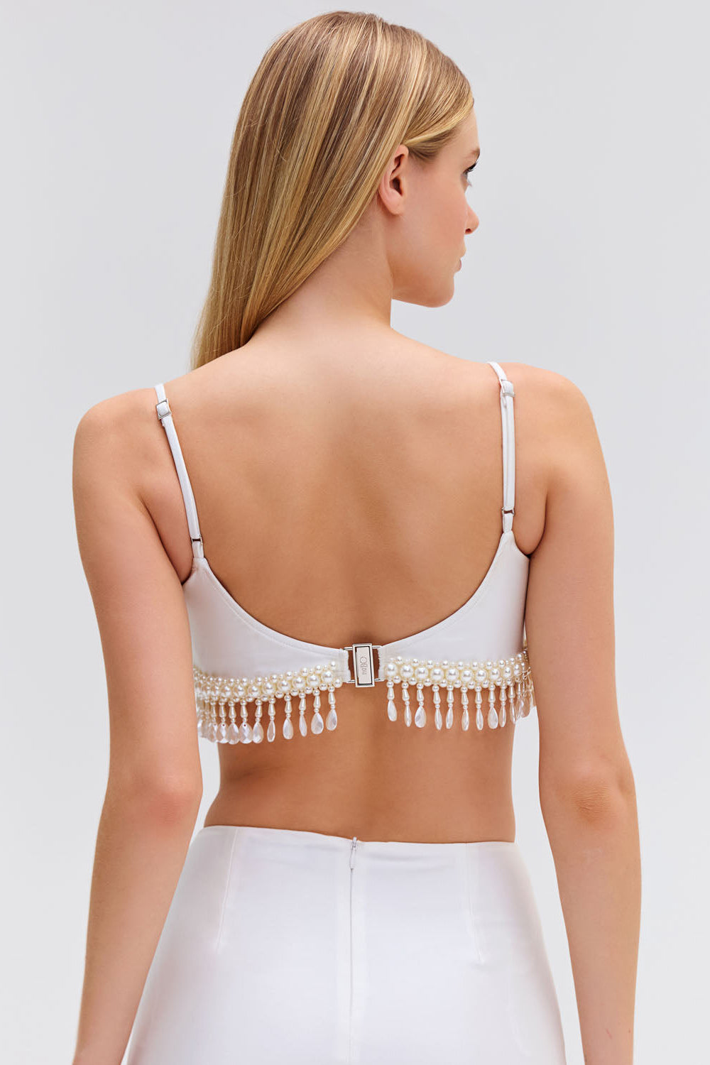 HAND-BEADED CROPPED TOP