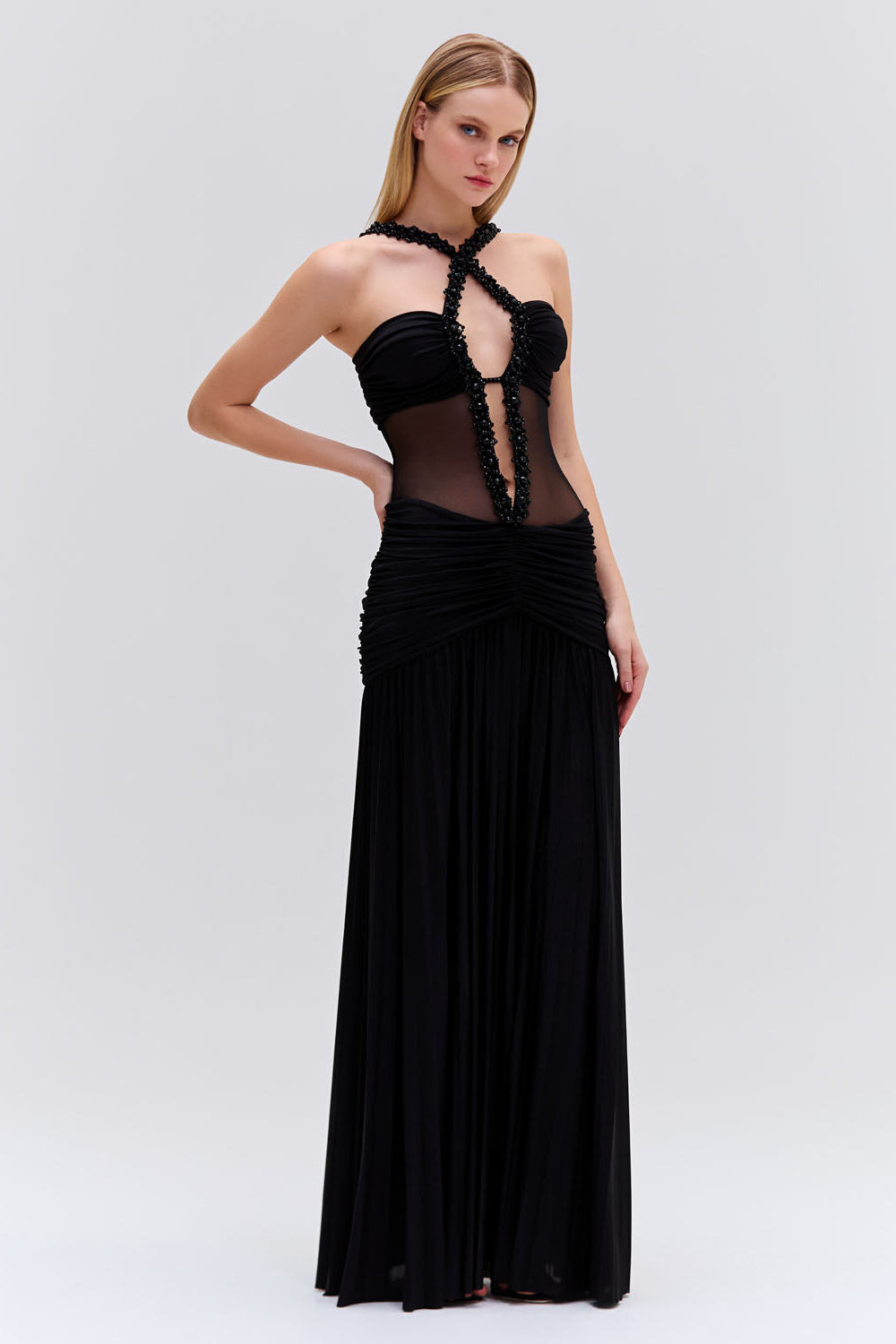 Moonlight Cross-Front Maxi Dress