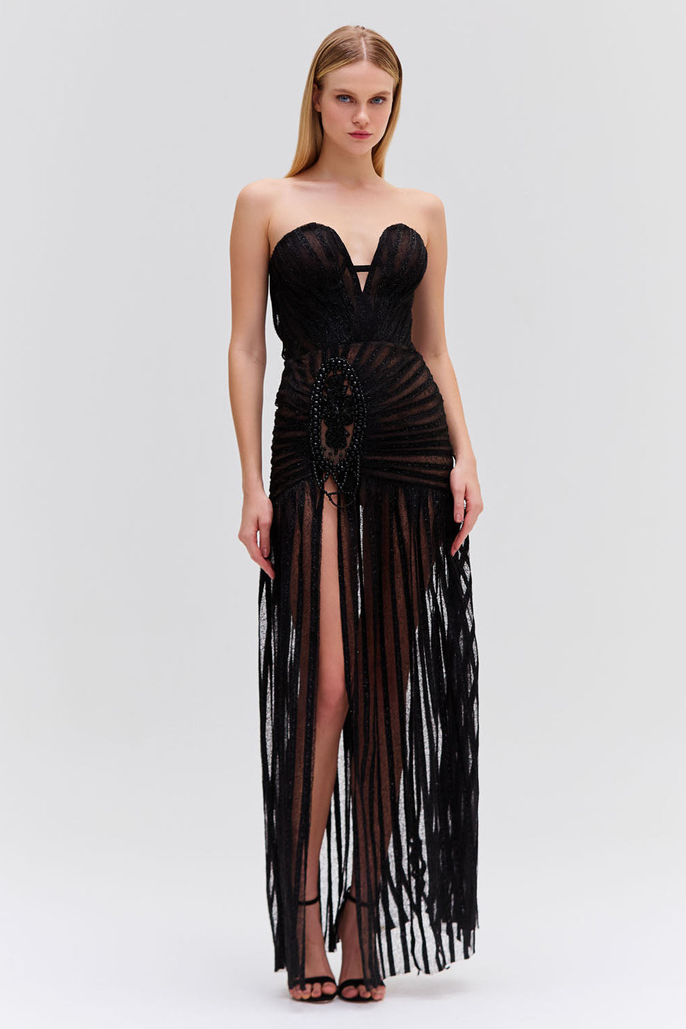 Sparkle Tulle Strapless Maxi Dress (RUNWAY) PatBO Sparkle Tulle Strapless Maxi Dress (RUNWAY) PatBO