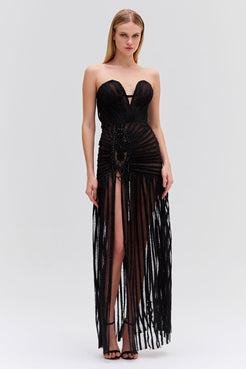 Sparkle Tulle Strapless Maxi Dress (RUNWAY)