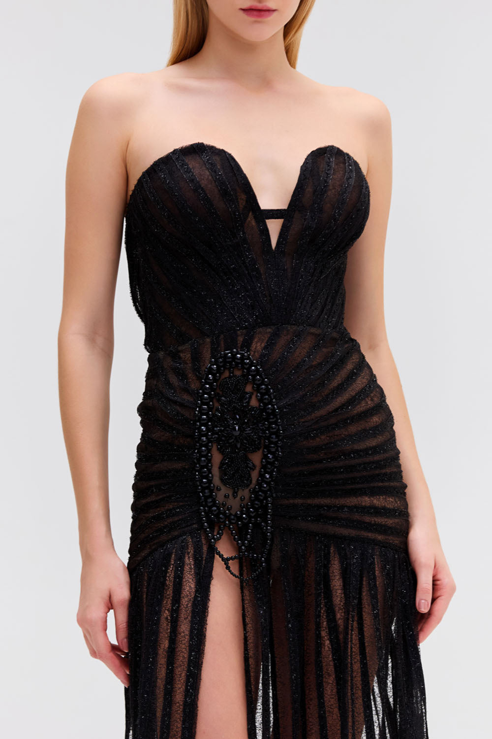 Sparkle Tulle Strapless Maxi Dress (RUNWAY)