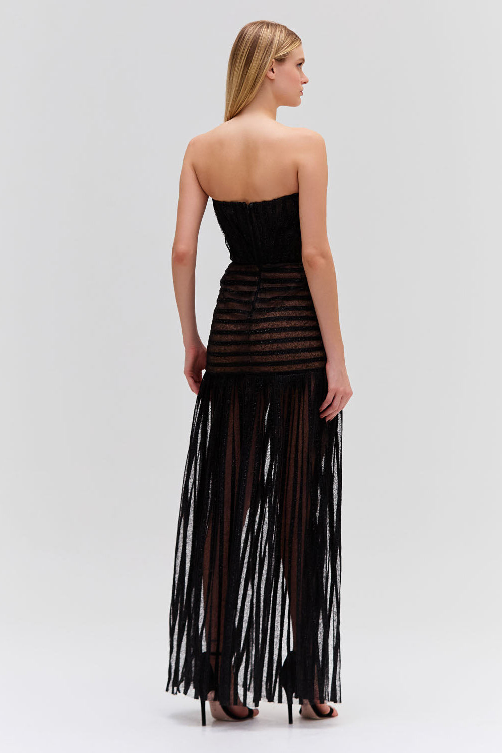 Sparkle Tulle Strapless Maxi Dress (RUNWAY)