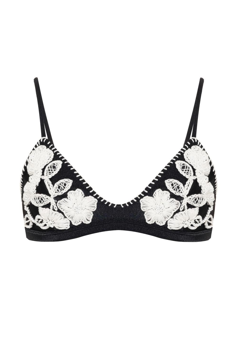 EMBROIDERED BIKINI TOP