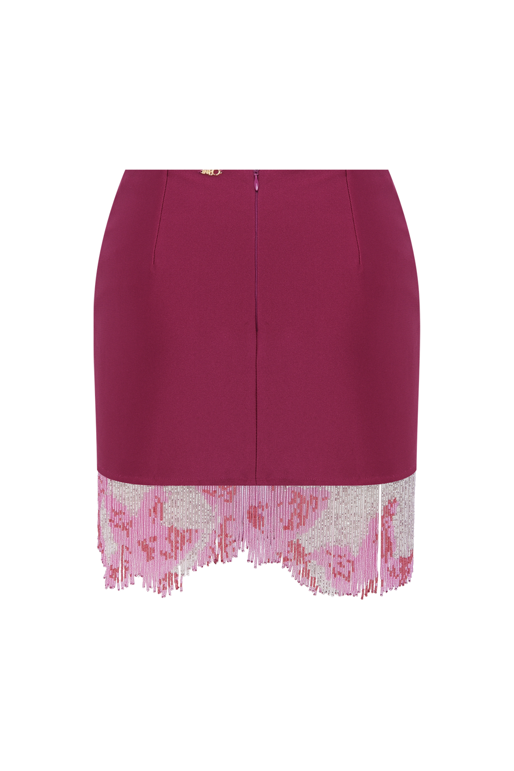 PETAL SHEEN BEADED MINI SKIRT