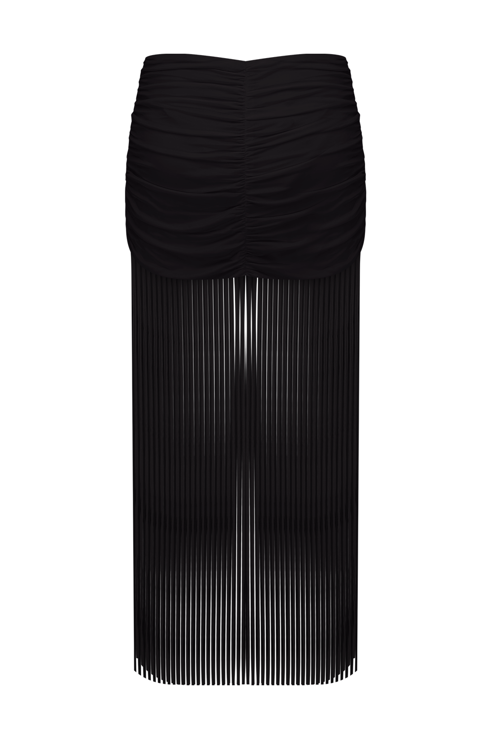 LYRIA JERSEY FRINGE MAXI SKIRT