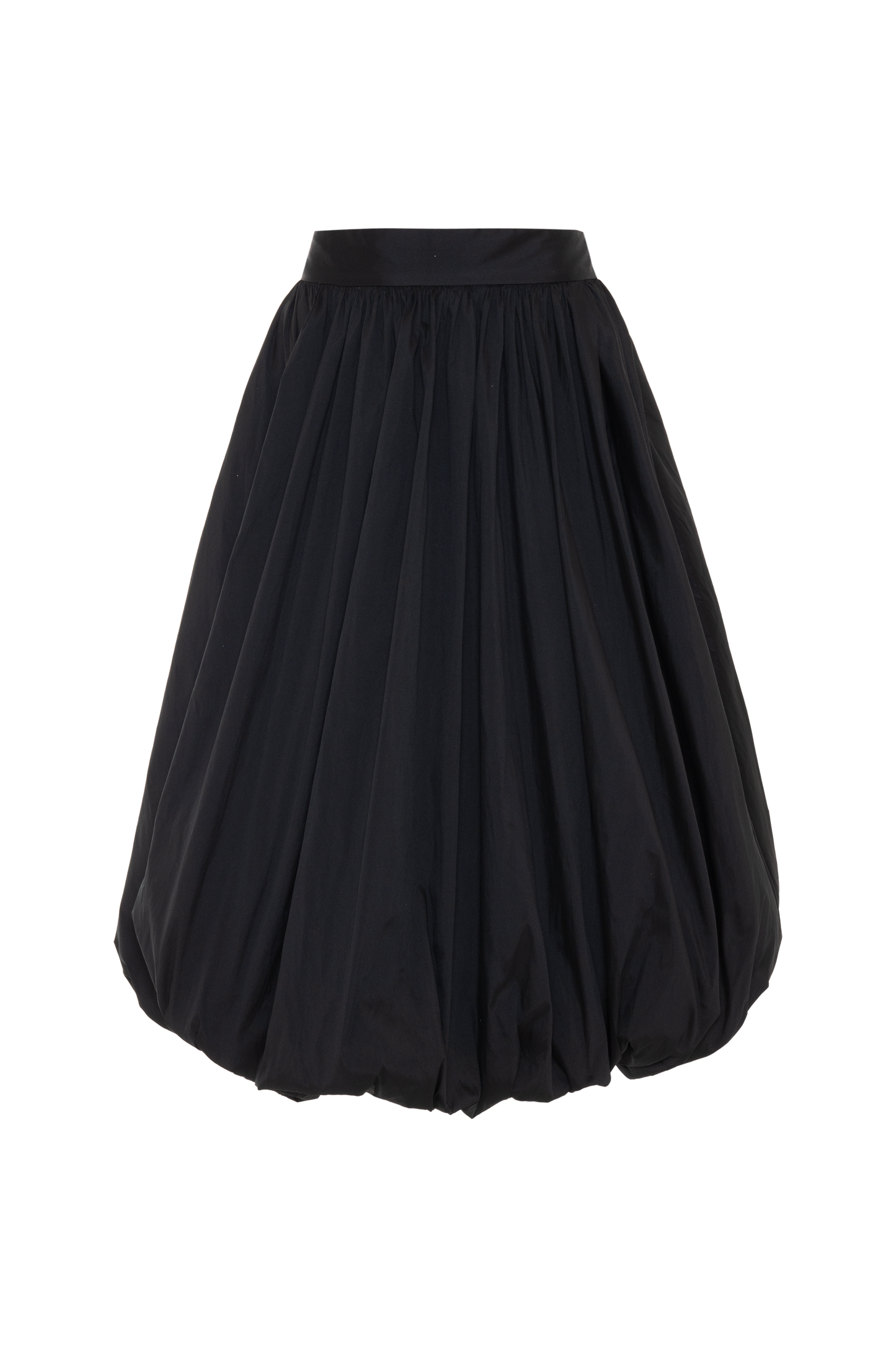 TAFFETA BLOOM BUBBLE MIDI SKIRT