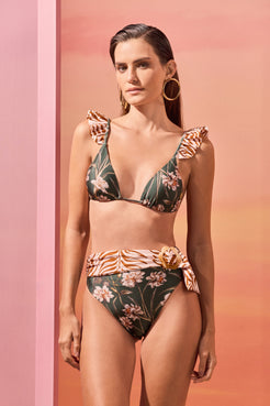 BOTANIC RETRO HIGH WAIST BIKINI BOTTOM