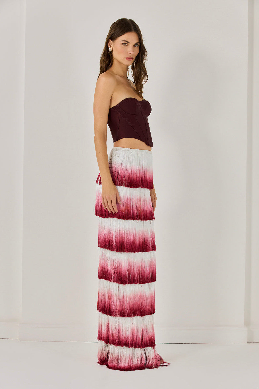 FRINGE MAXI SKIRT (RUNWAY)