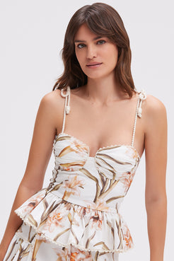 BOTANIC RETRO PEPLUM TOP