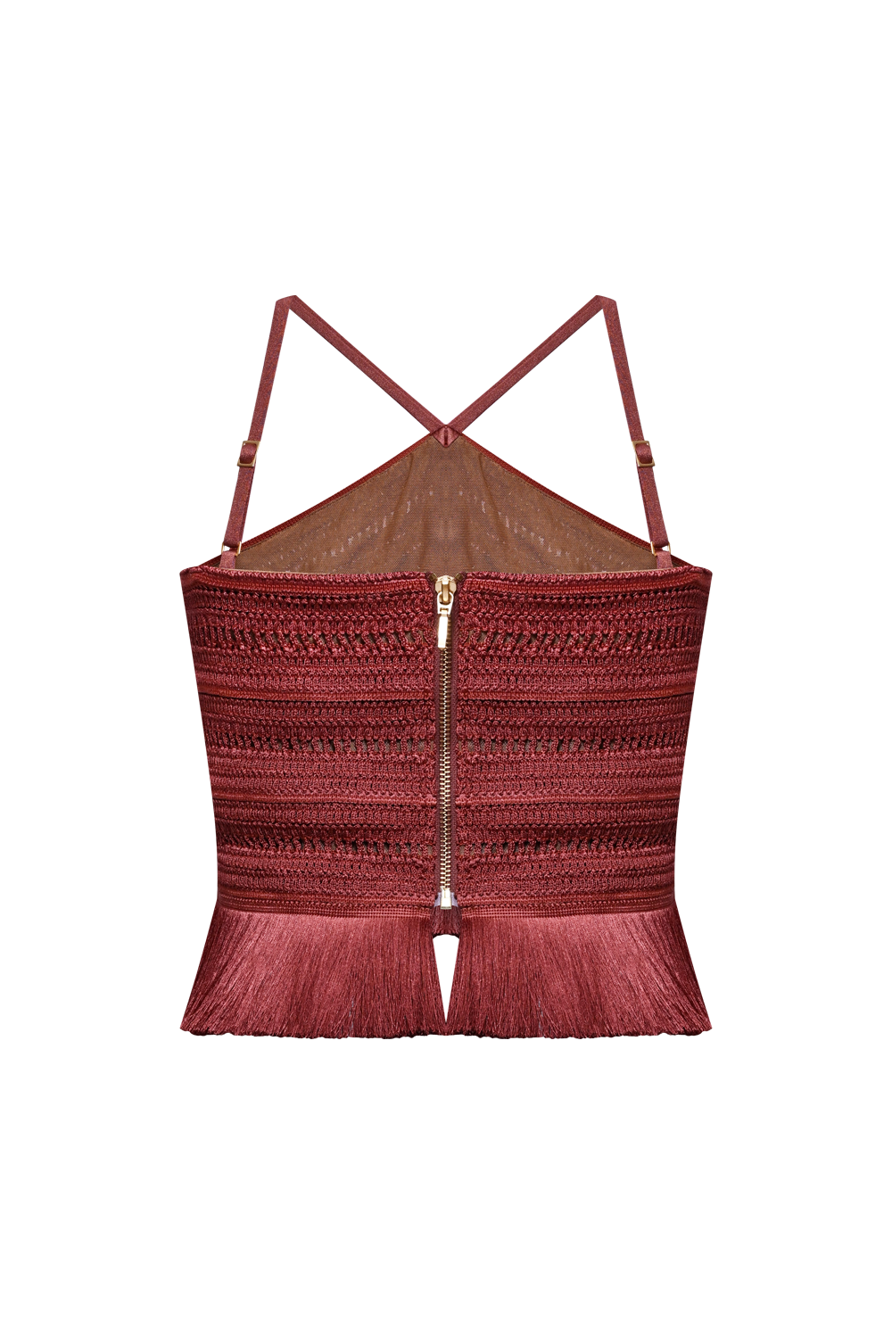 AMBER FRINGE TOP