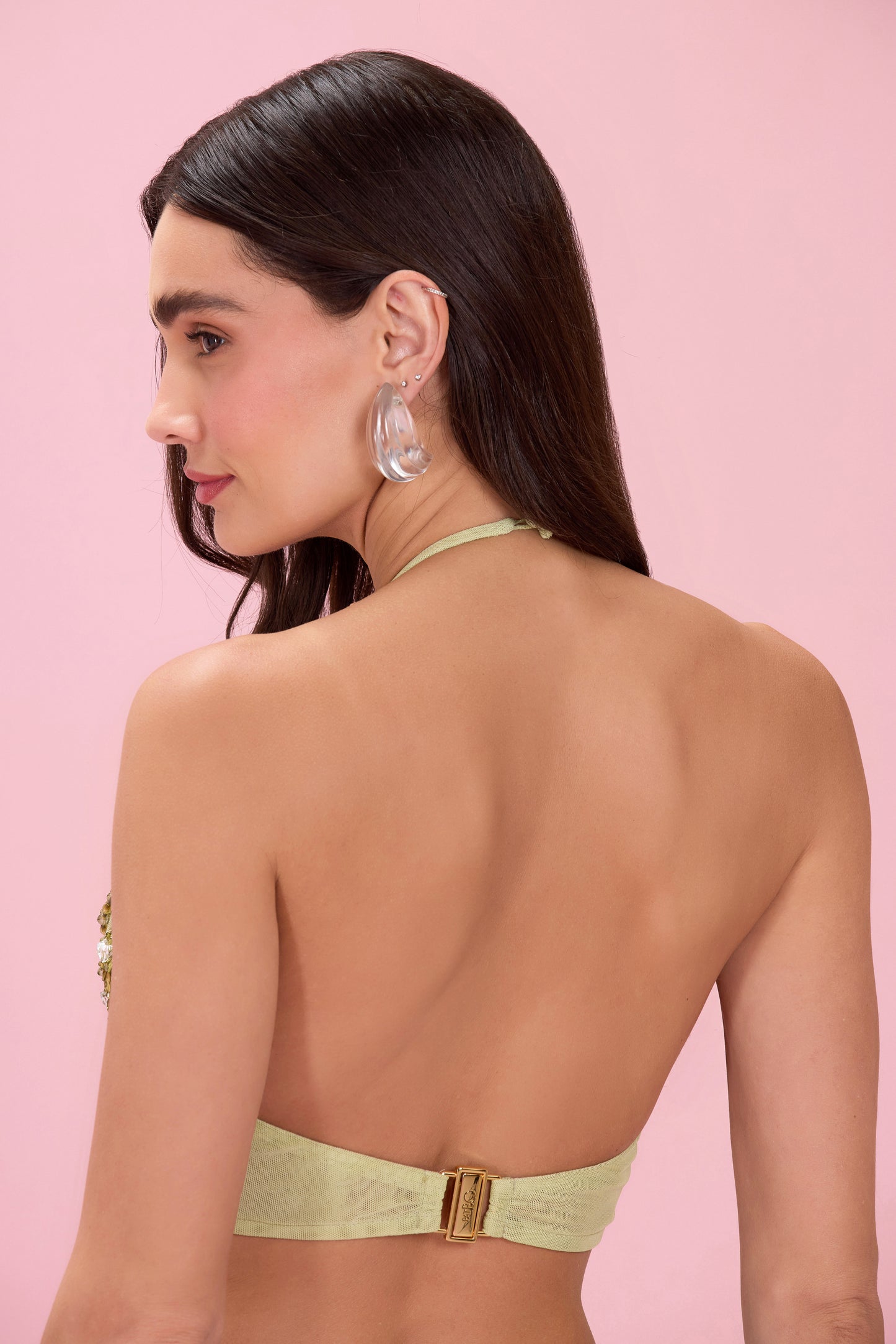 LINEA BEADED HALTERNECK TOP