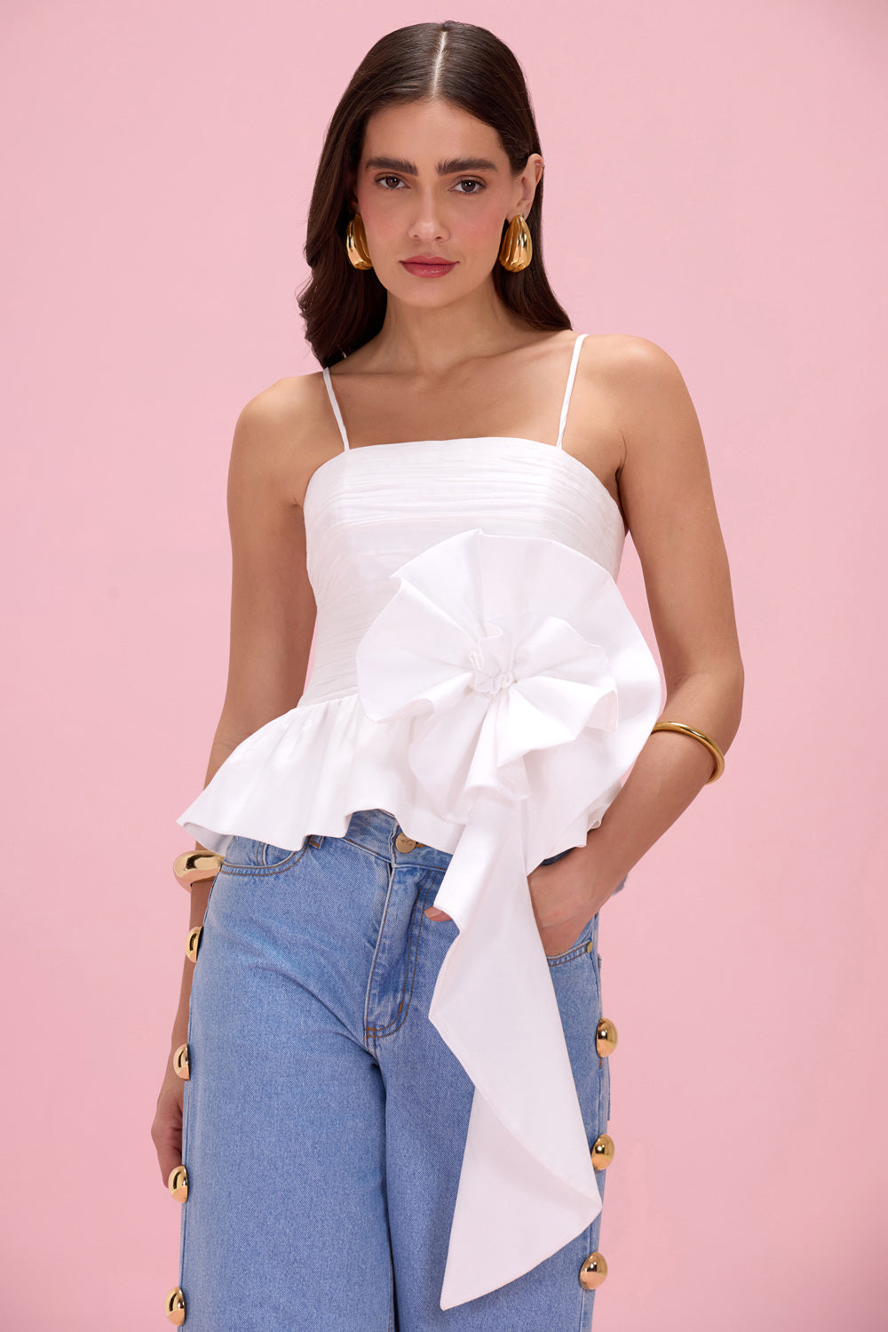 BLOSSOM POPLIN FLORAL TOP – PatBO
