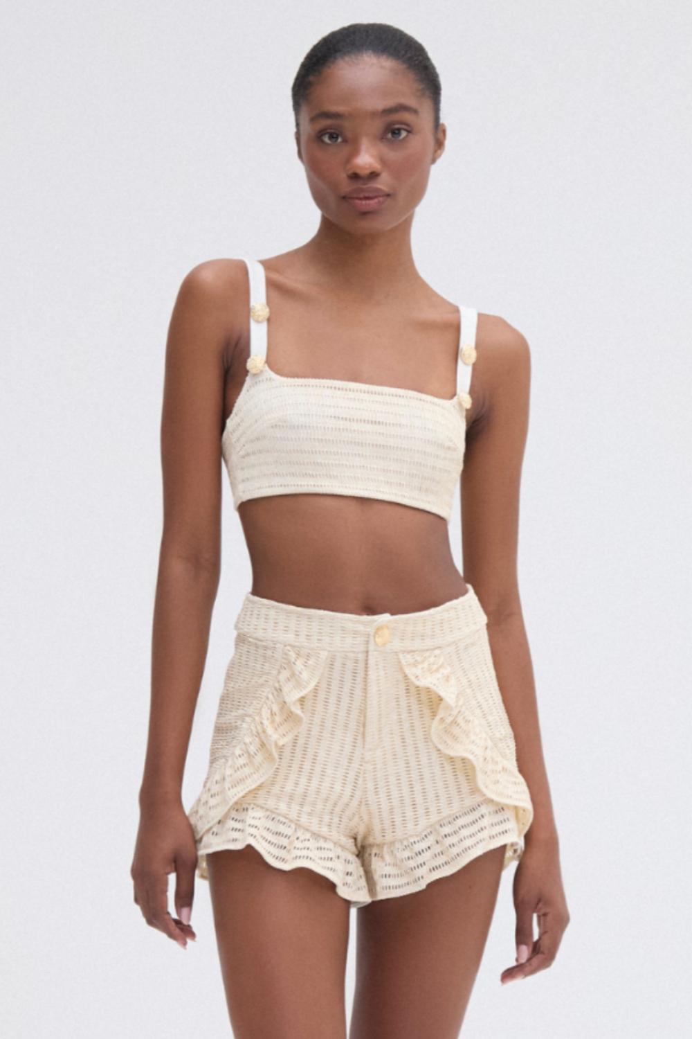 METALLIC KNIT SHORT