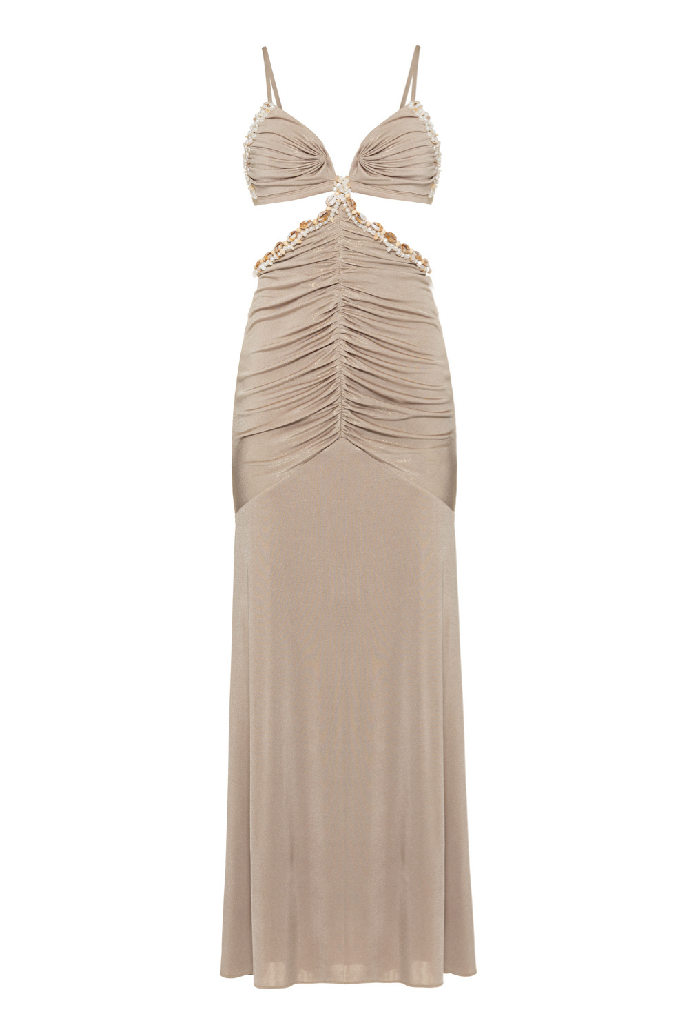 PATBO X CAMILA COELHO DUNE JERSEY CUT OUT DRESS