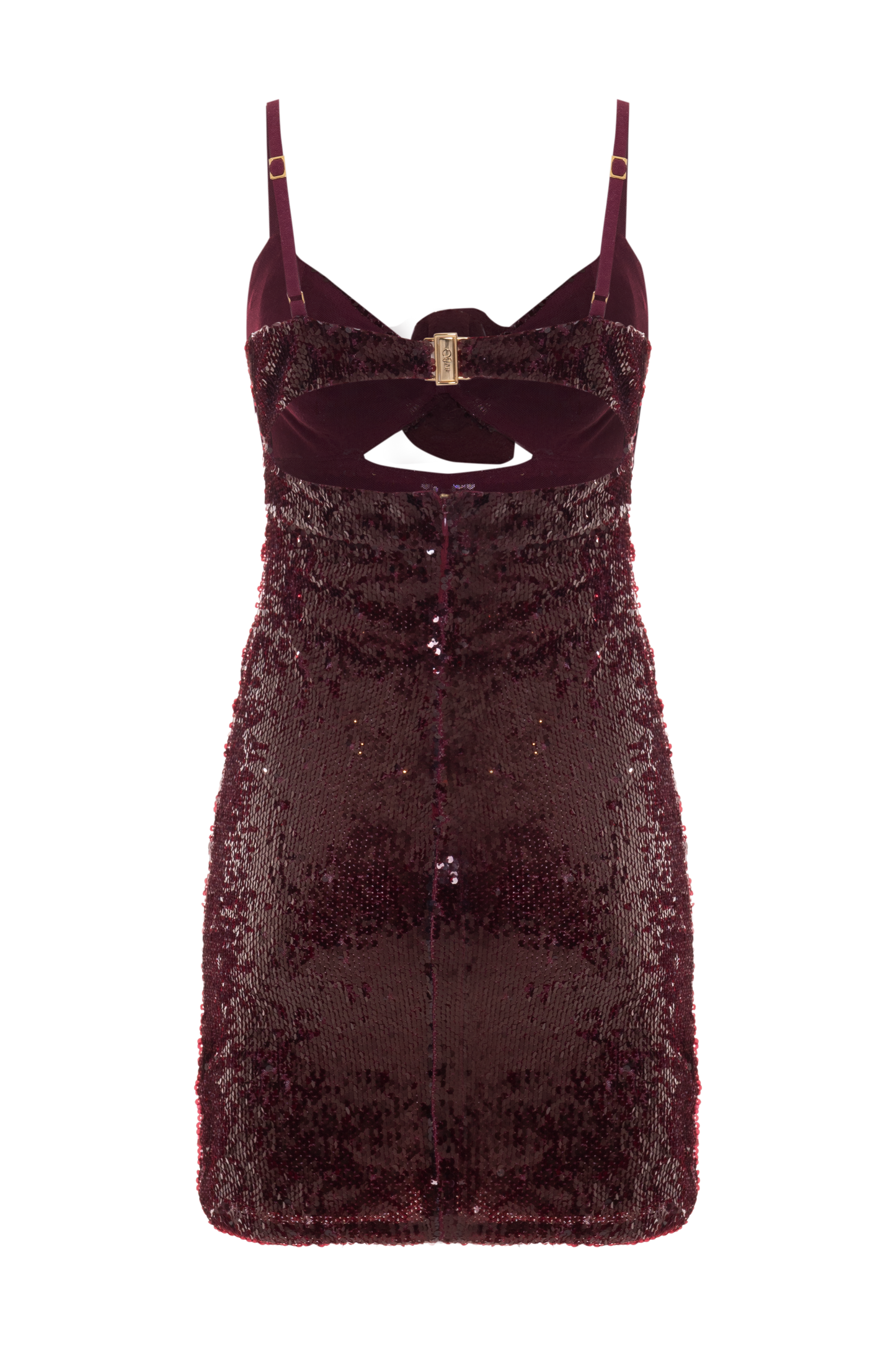 BORDEAUX SEQUIN MINI DRESS