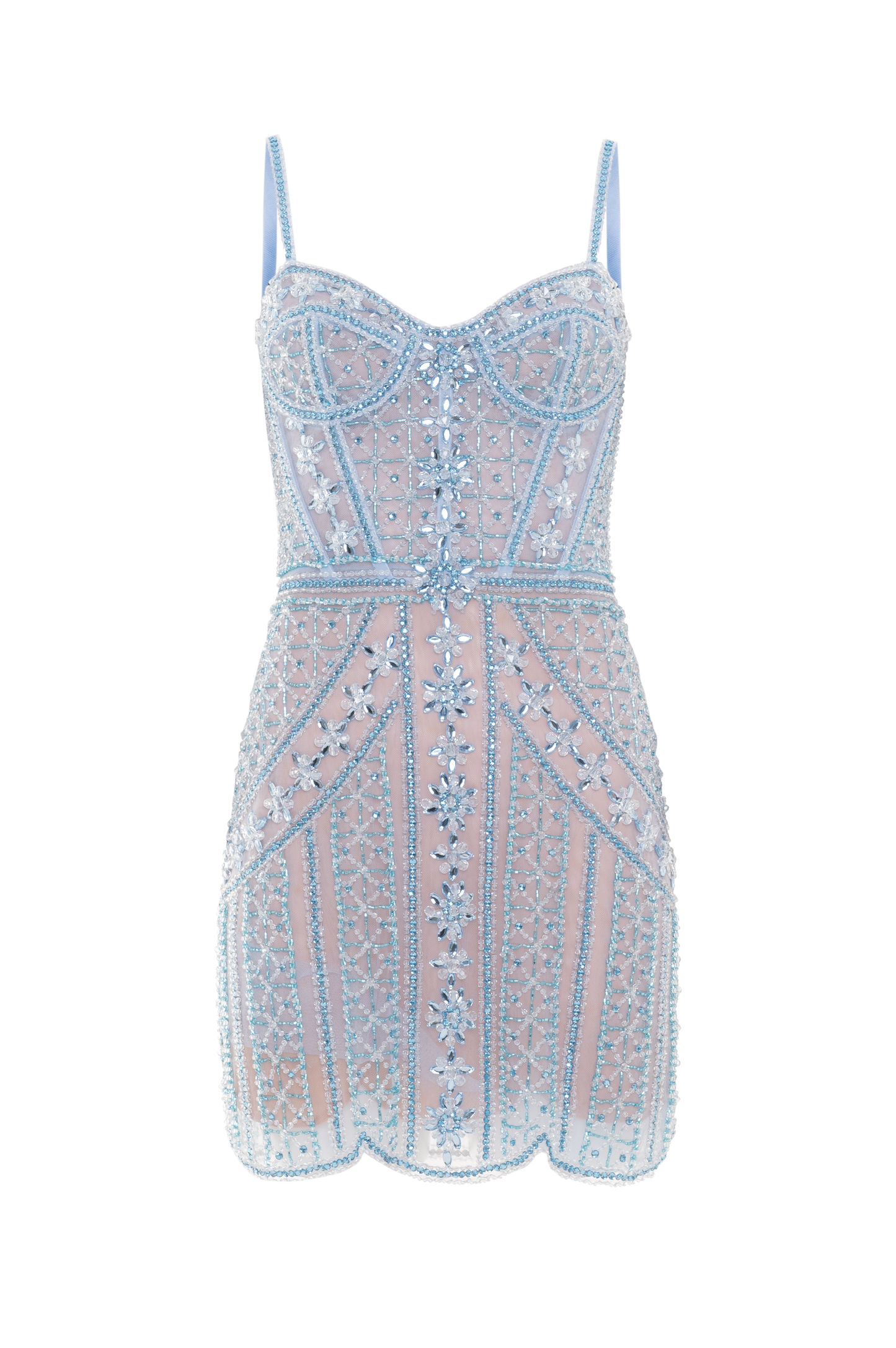 BUTTERFLY EMBROIDERY MINI DRESS