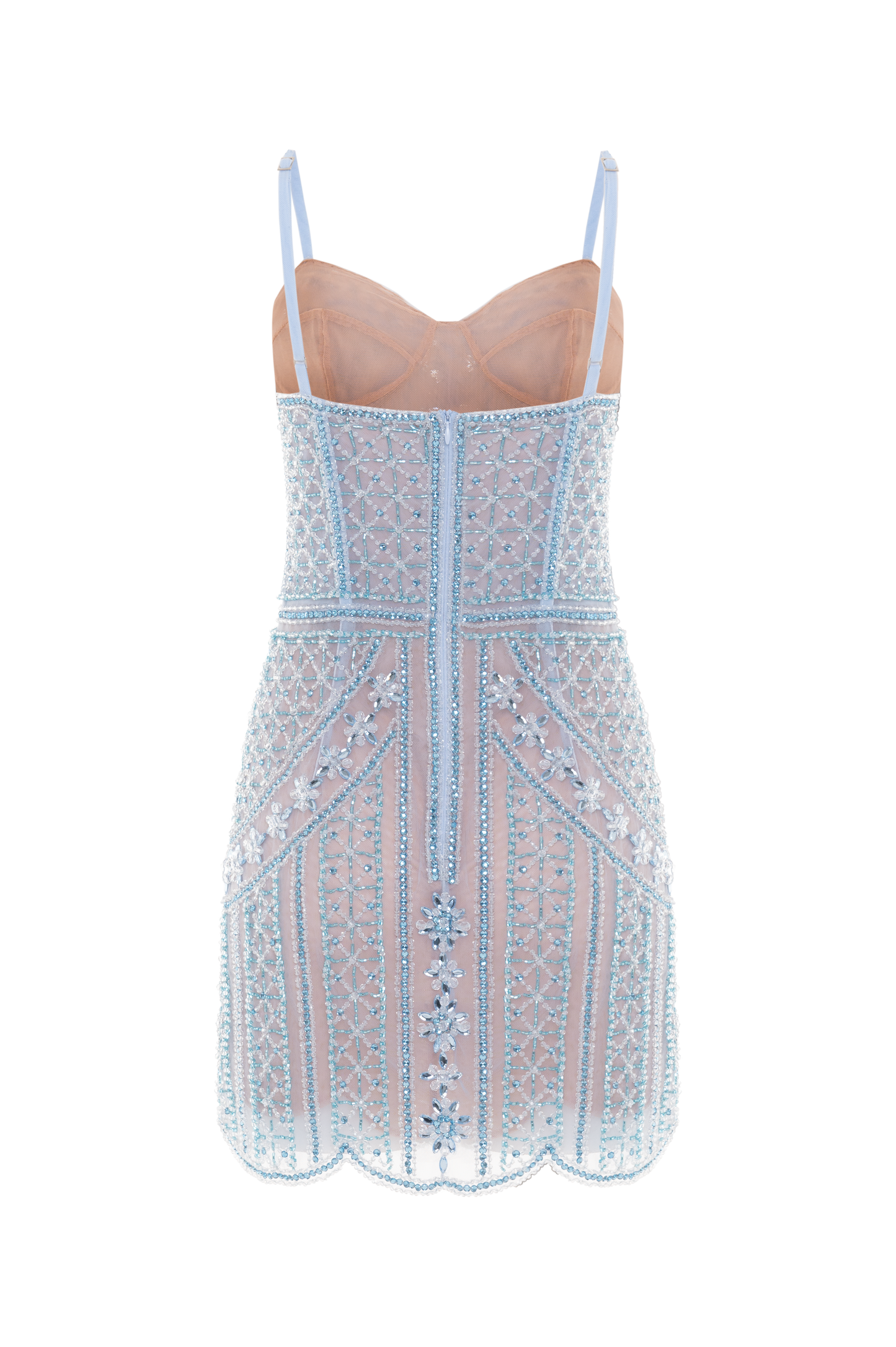 BUTTERFLY EMBROIDERY MINI DRESS