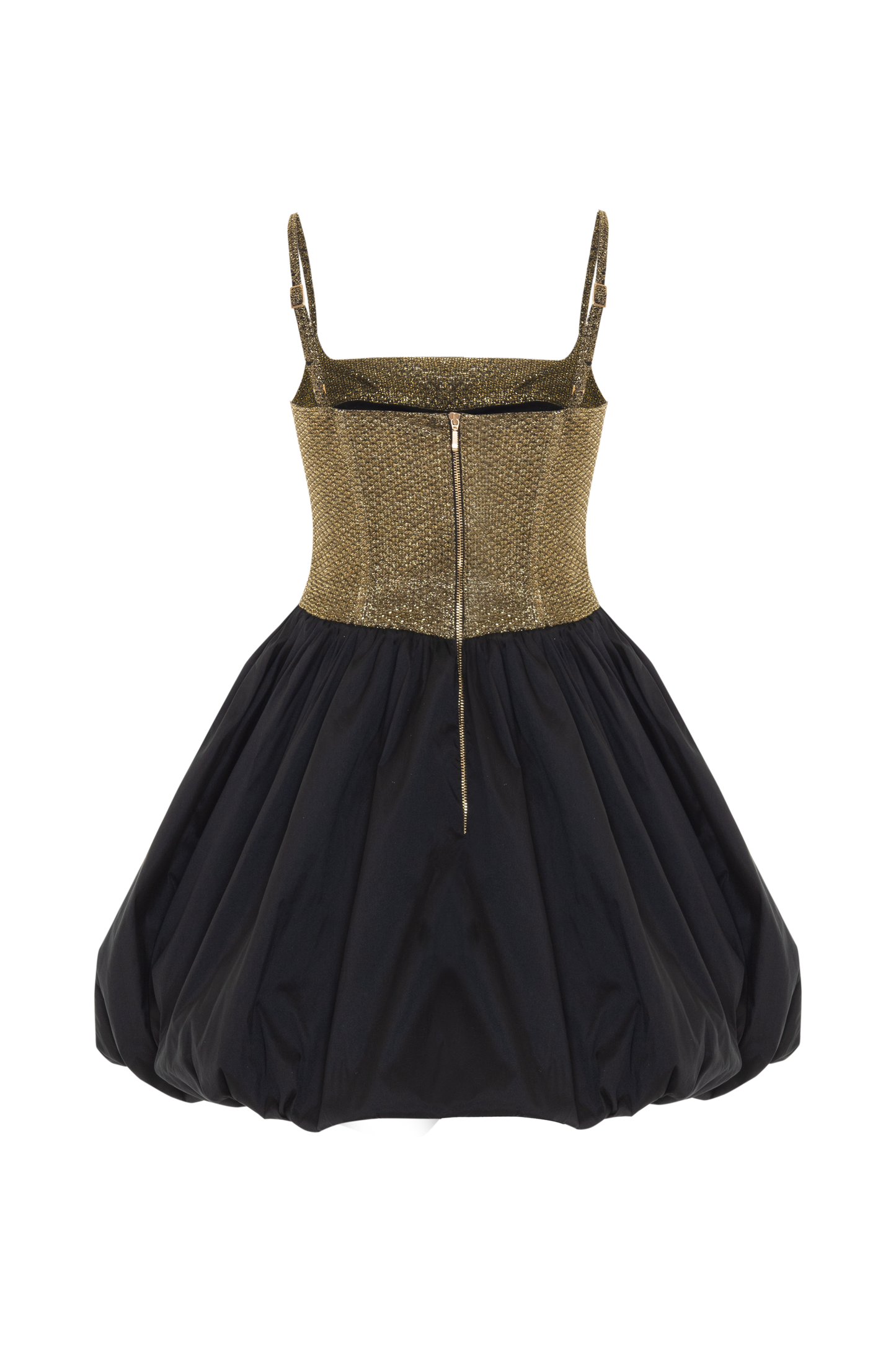GOLDEN WEAVE MINI DRESS