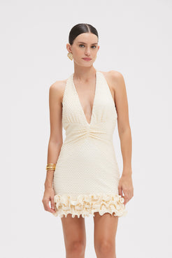 GAVEA MESH PLUNGE MINI DRESS