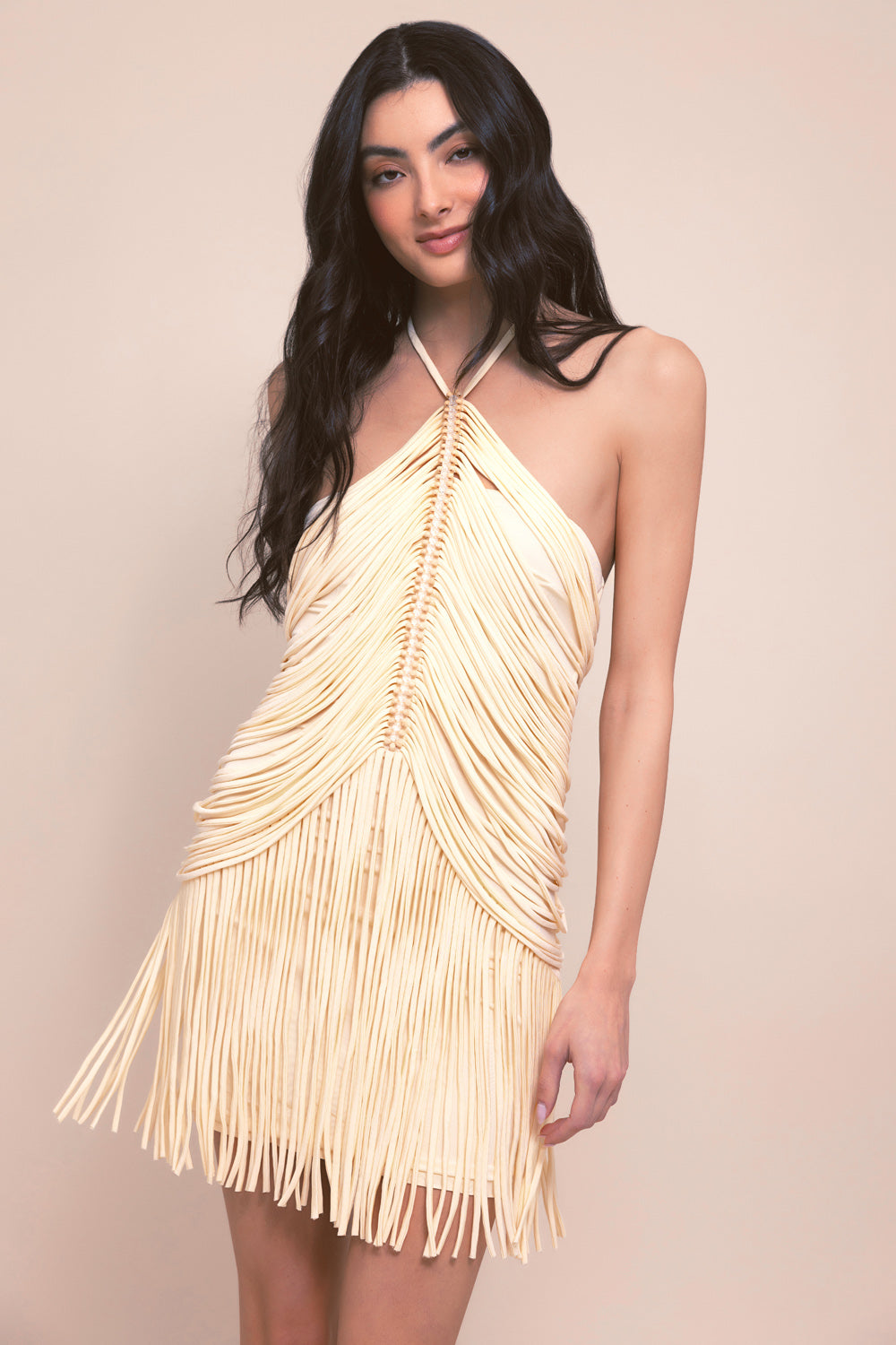 LYRIA JERSEY HALTERNECK MINI DRESS 4