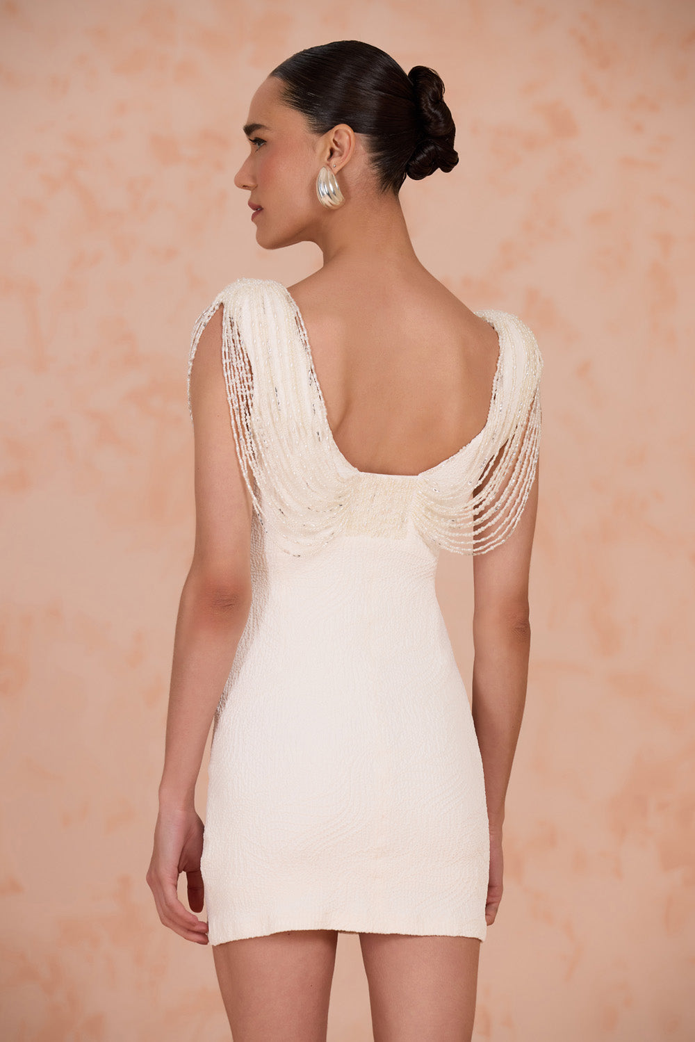 ISADORA KNIT BEADED MINI DRESS