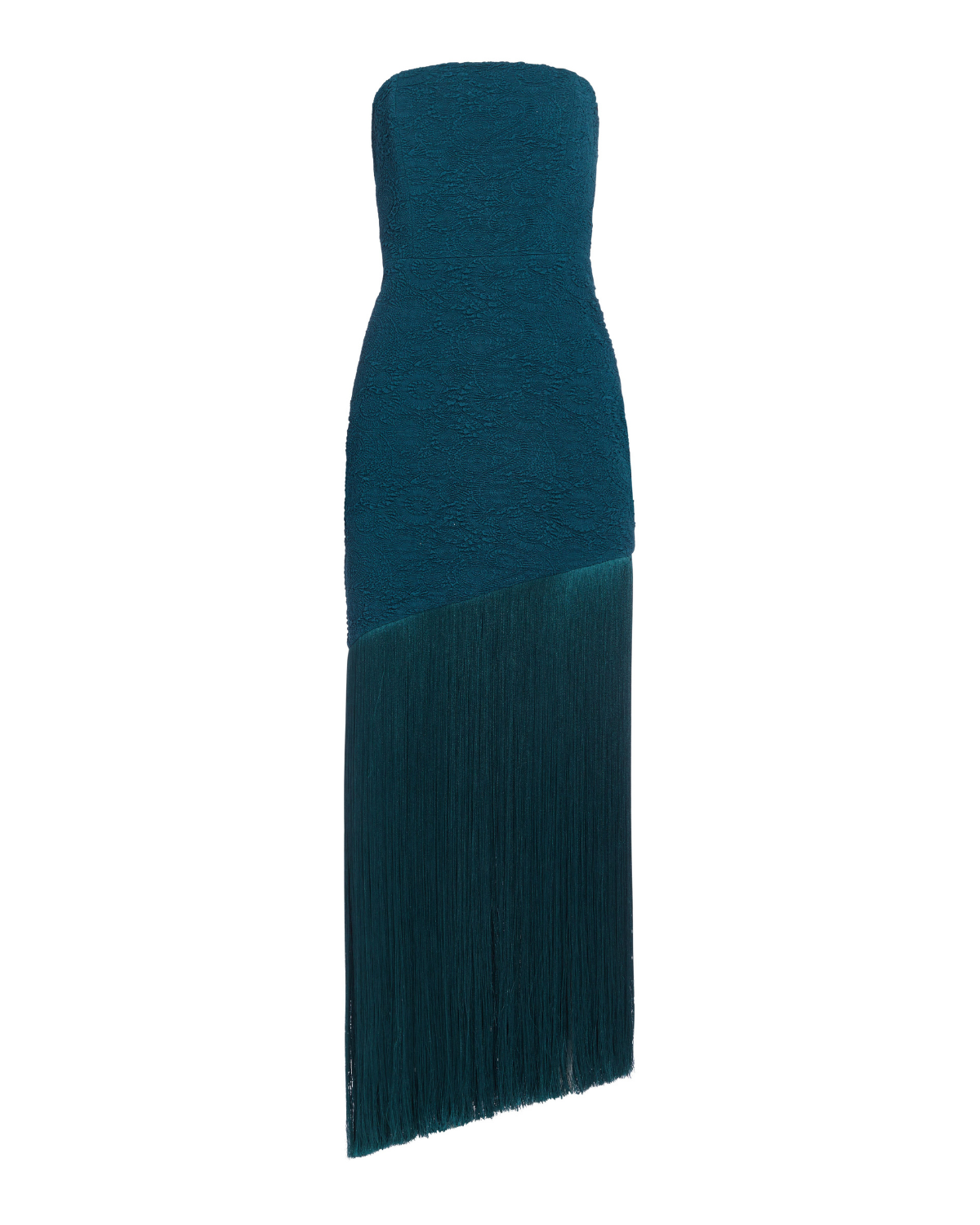 Stretch Jacquard Strapless Maxi