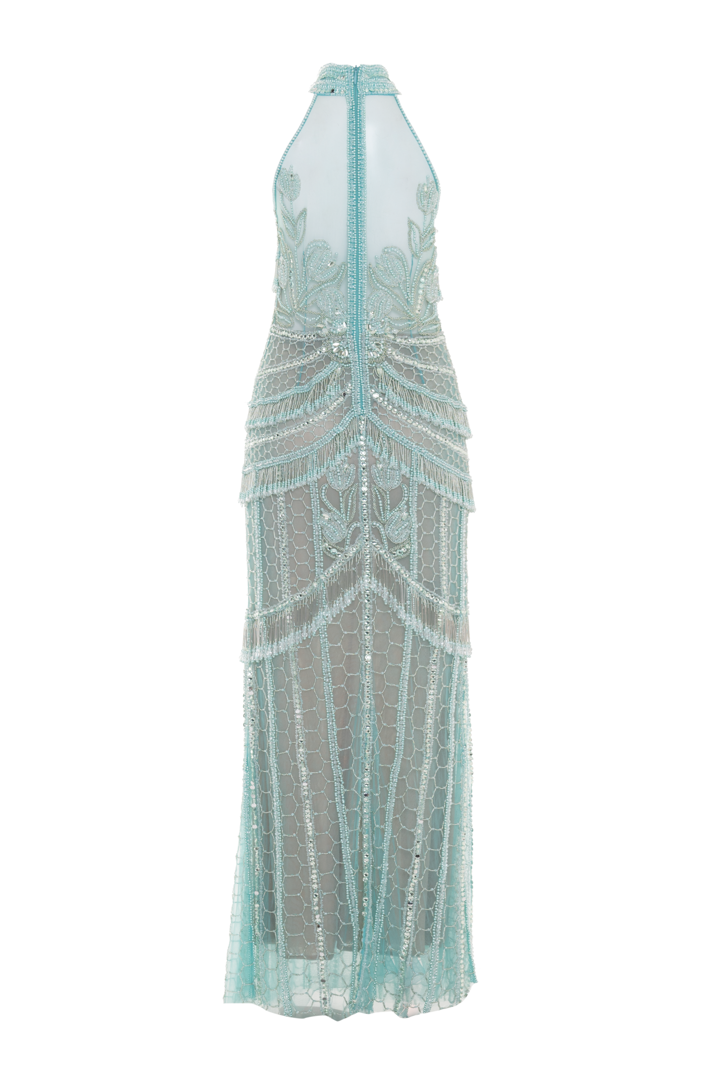 BUTTERFLY EMBROIDERY MAXI DRESS