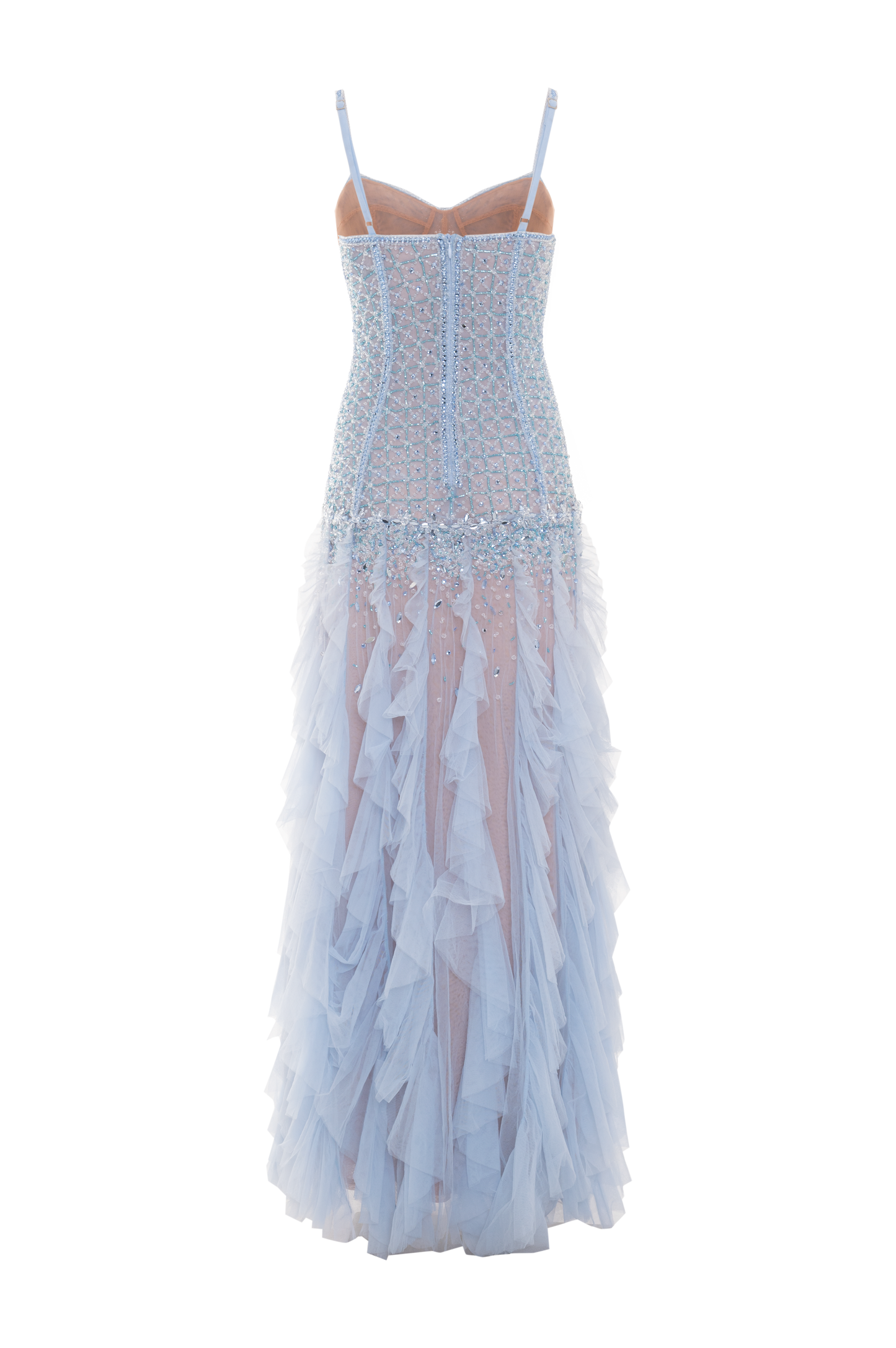 BUTTERFLY EMBROIDERY LONG DRESS