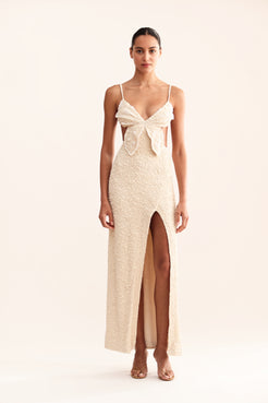 PAPILLON JACQUARD BUTTERFLY MAXI DRESS