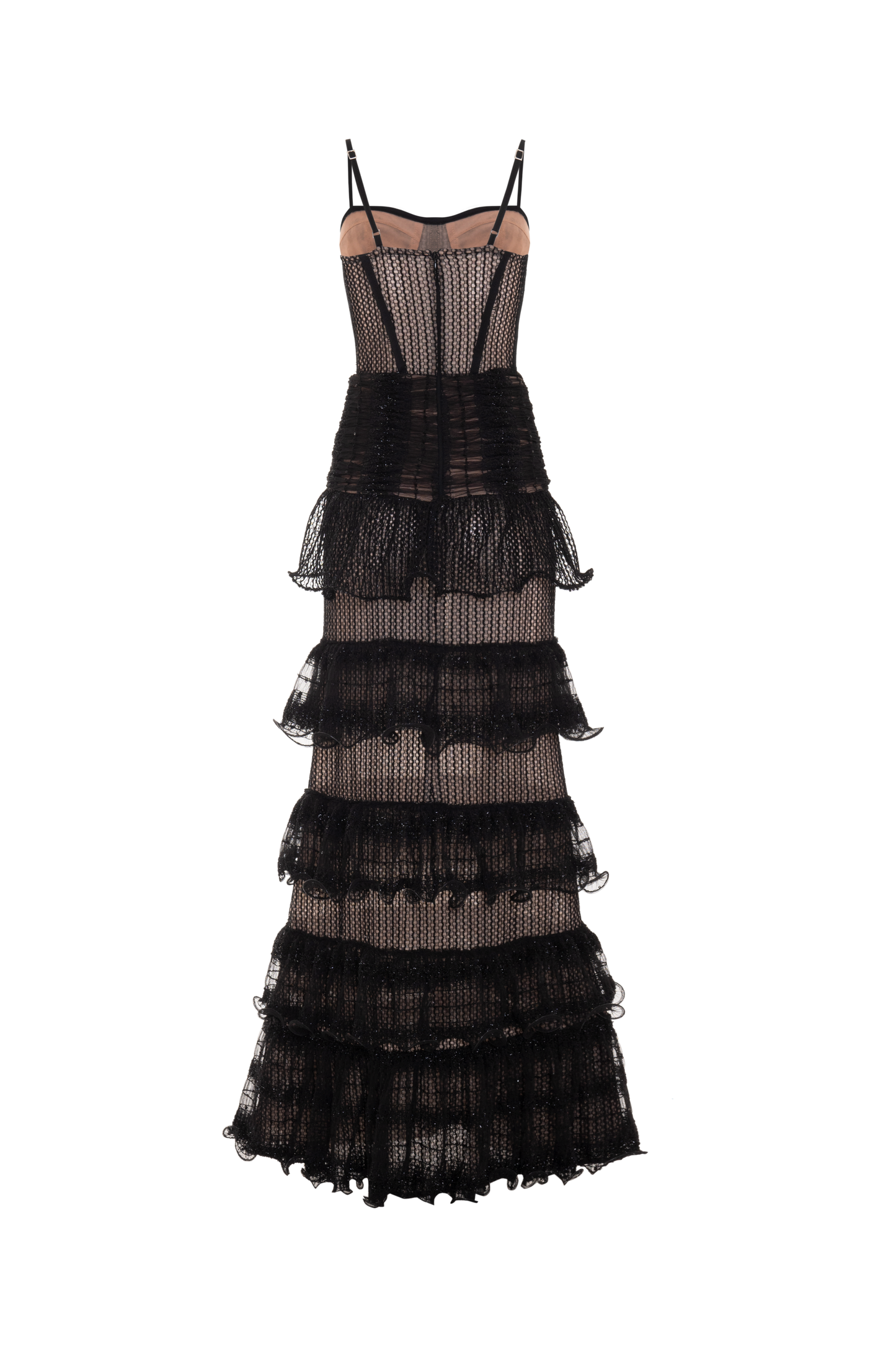 TULE TRANSPARENCY LONG DRESS