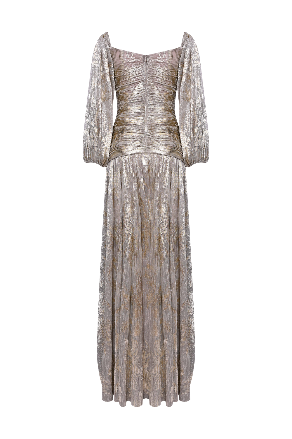GOLDEN DUST LUREX LONG SLEEVE GOWN