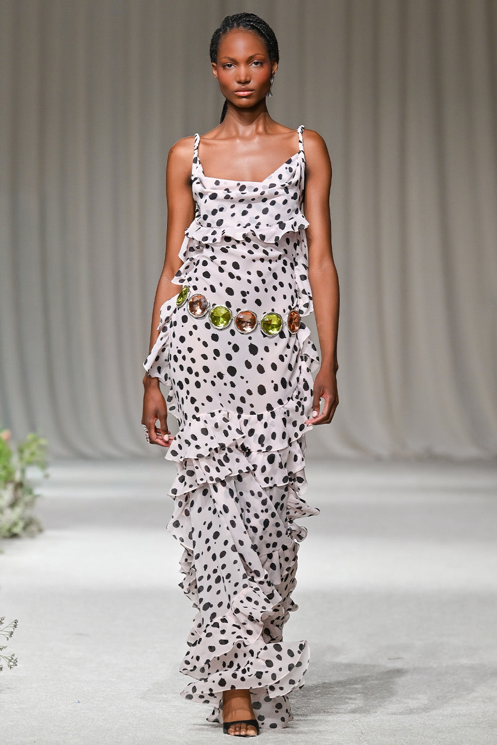 PEONY DOTS MAXI DRESS (RUNWAY) 2 / OFF White