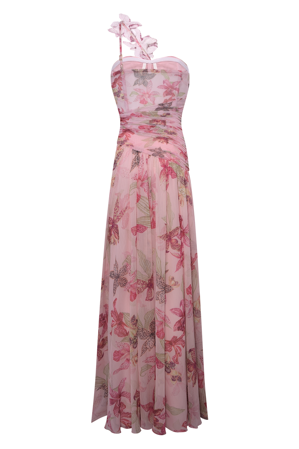 ORCHID BLOOM CHIFFON CORSET GOWN