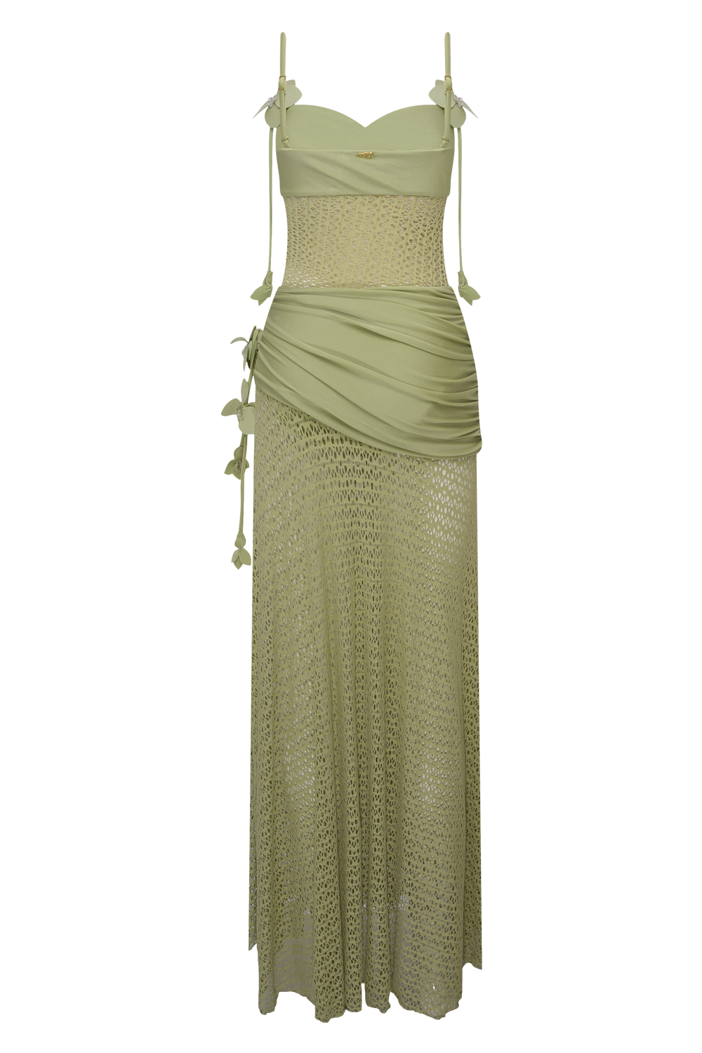 PETAL SHEEN FLOWER BEACH DRESS