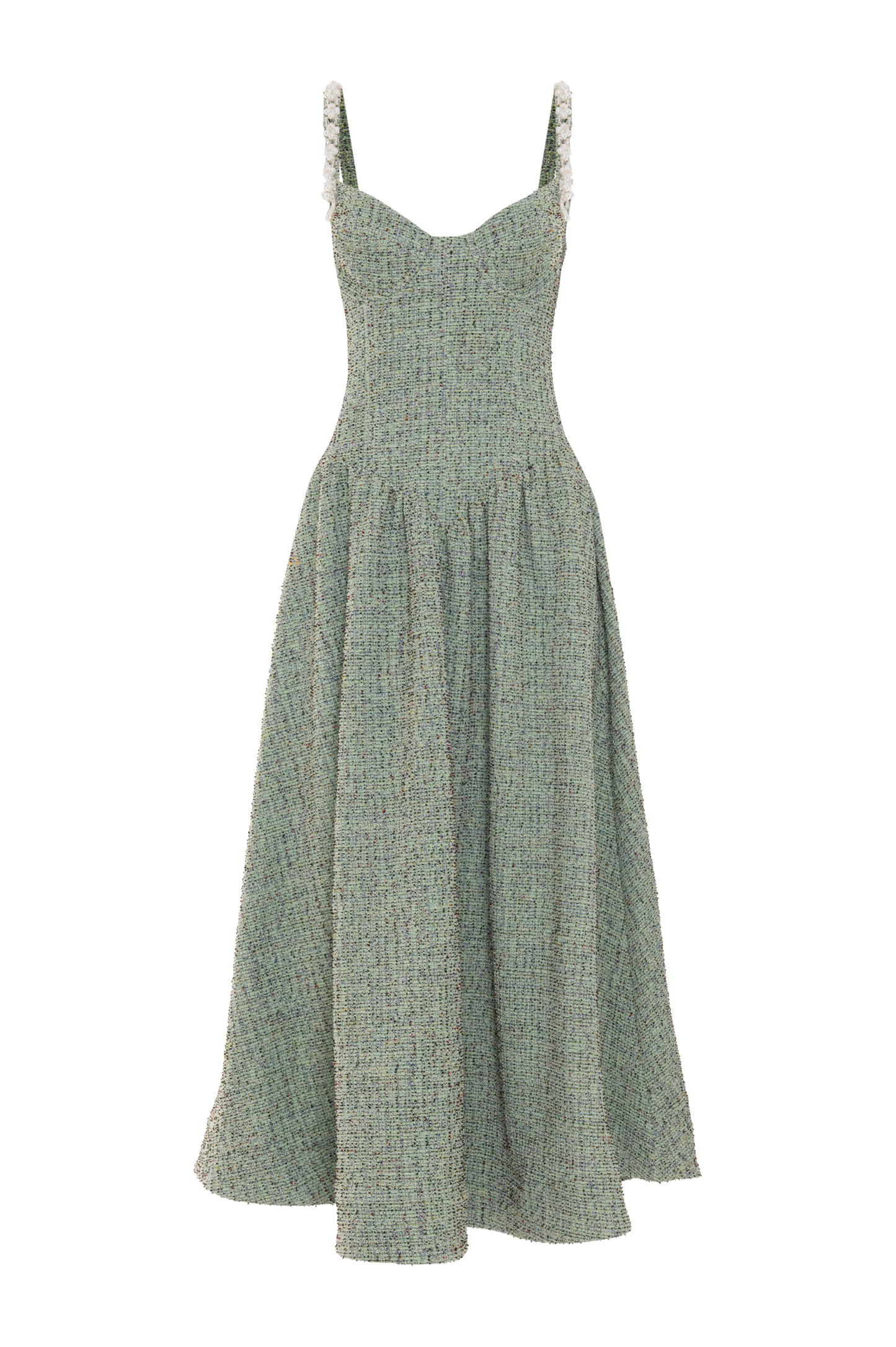 CRYSTAL TWEED MIDI DRESS