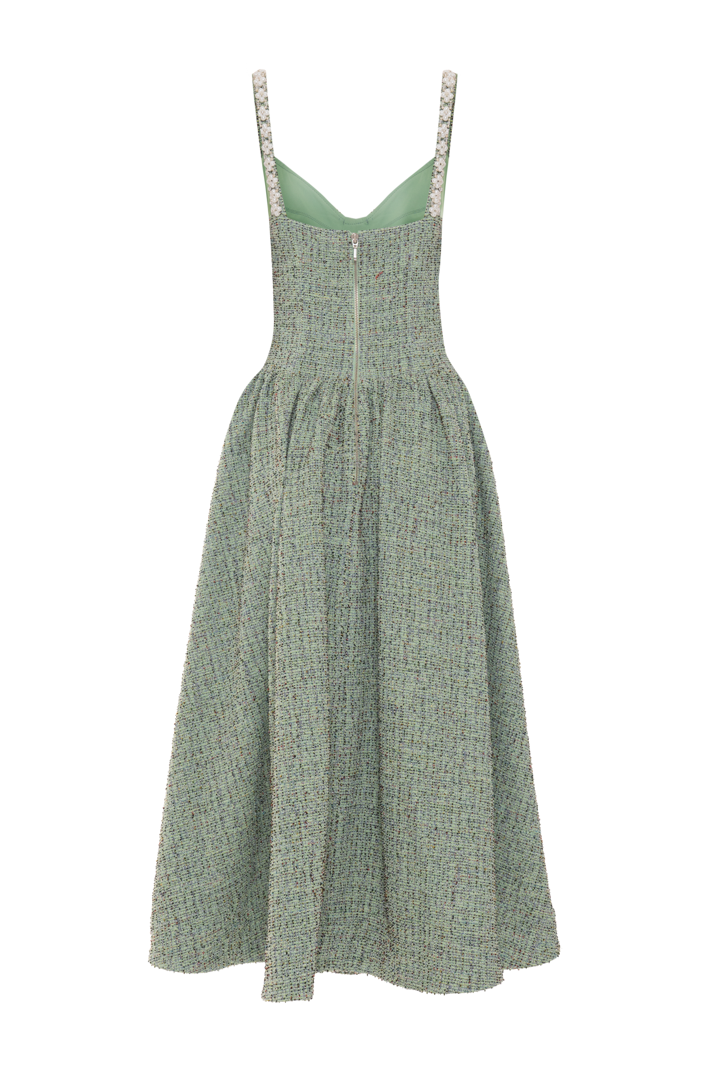 CRYSTAL TWEED MIDI DRESS