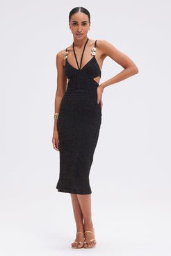 GAVEA MESH CUT OUT MIDI DRESS