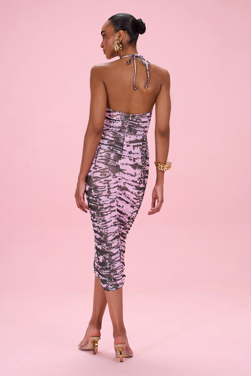 BOTANIC STRIPE MIDI DRESS