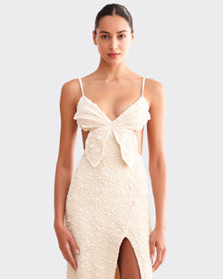 PAPILLON JACQUARD BUTTERFLY MAXI DRESS