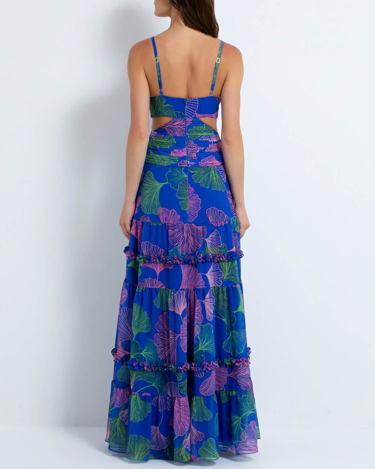 Ocean Leaf Sleeveless Maxi Dress (FINAL SALE)