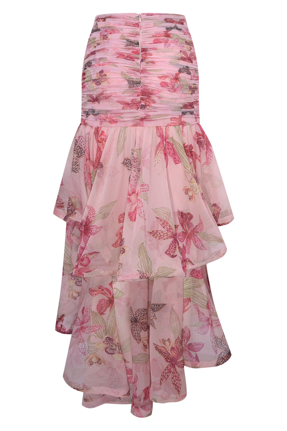 ORCHID BLOOM CHIFFON MAXI SKIRT