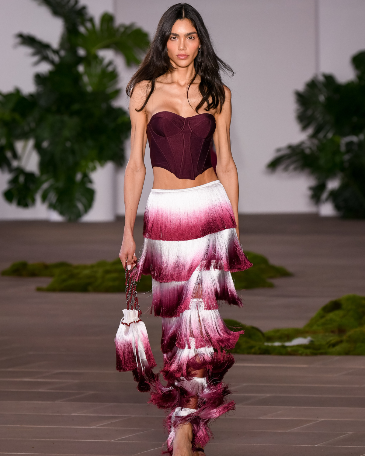 FRINGE MAXI SKIRT (RUNWAY)